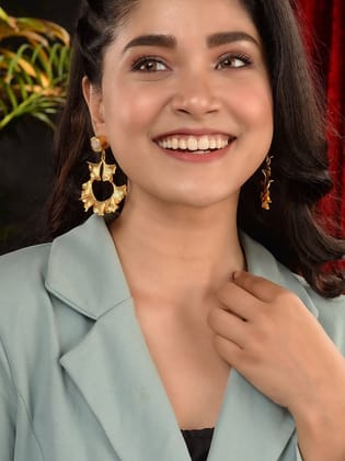 GoldToned Contemporary Drop Earrings