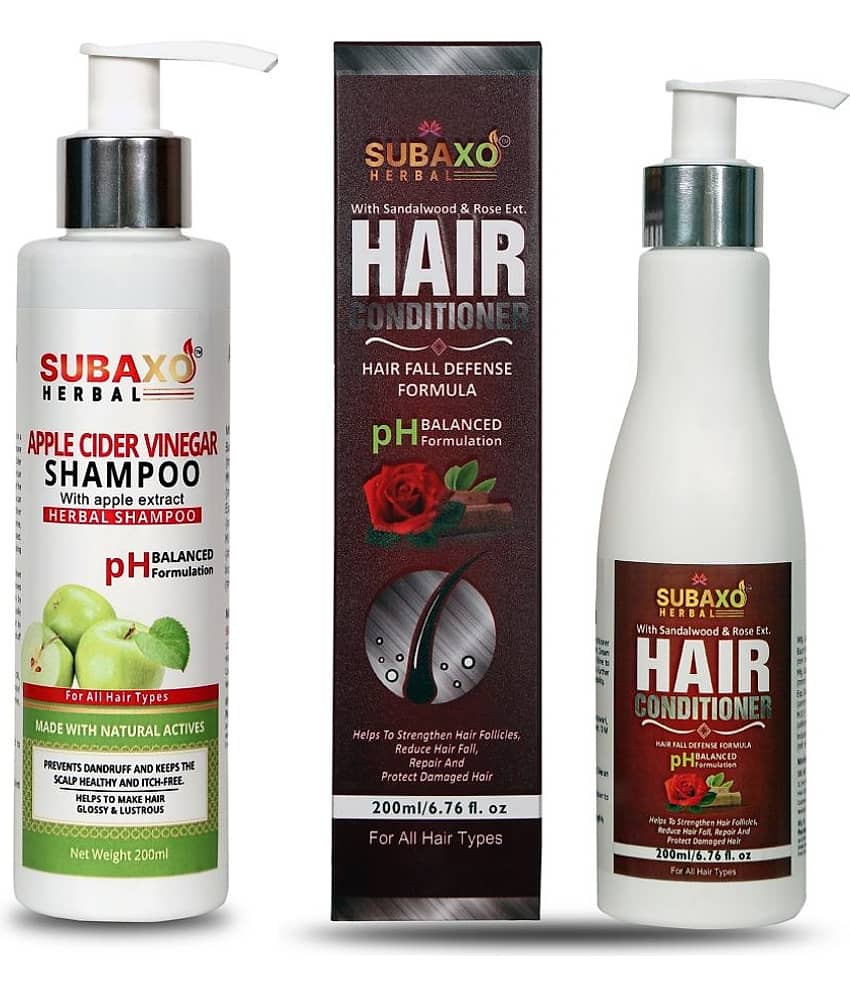 Apple Cider Vinegar Herbal Shampoo | Prevent Hair Fall | Long & Strong Hair | 200 Ml & Herbal Hair Conditioner | Hair Defence Formula| 200 Ml For Women, Men, Girls & Boys