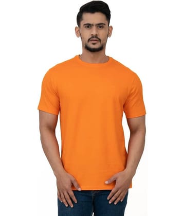Cotstyle Pack of 1 Cotton Regular Fit Men's T-Shirt ( Orange )