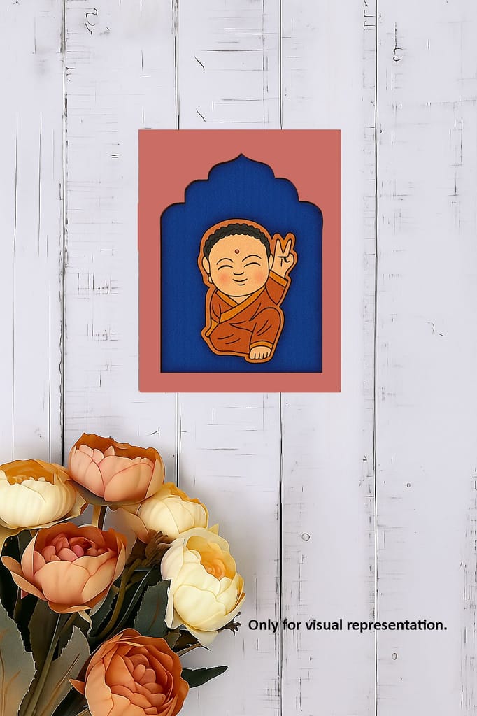 Dbeautify's Baby Monk MDF Wall Hanging – Peace