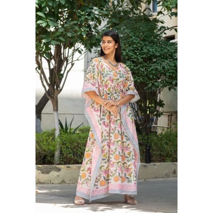 Pink City Placidity Long Kaftan Pink (52 Inch)