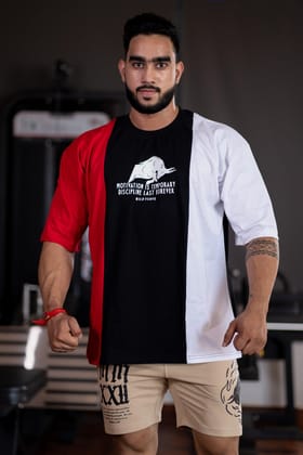 MOTIVATION IS TEMPORARY TRIPLE TONE BIG T-SHIRT-S