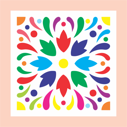 Reusable wooden Stencils Rangoli-26