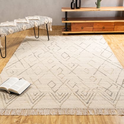 Sand Lena Rhombus Rug-3 ft. x 5 ft.