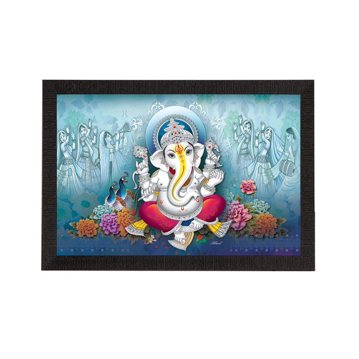 Lord Ganesha Satin Matt Texture UV Art Painting