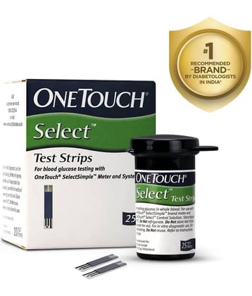 OneTouch Select Test Strips | Pack of 25 Strips | For use with OneTouch Select Simple Glucometer
