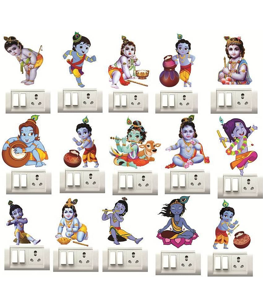 Decor Villa KRISHNA Religious & Inspirational Sticker ( 30 x 35 cms )