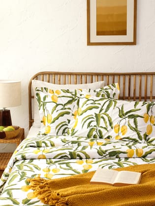 Amra Yellow Duvet Cover-Double