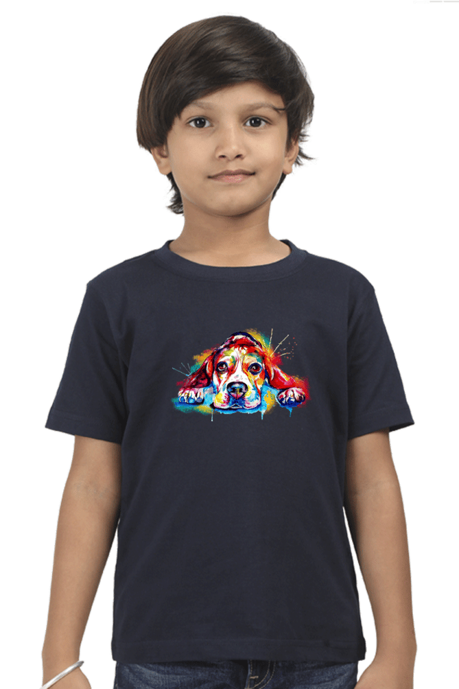 Round Neck T-Shirt (Boys) - Droopy Dog Eyes (10 Colours)