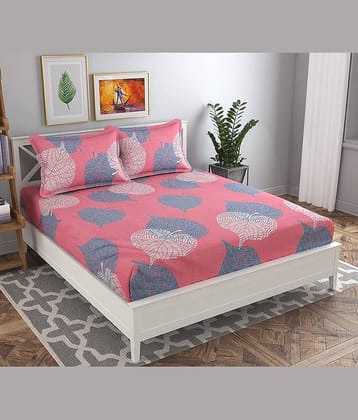 Home Solution Polyester Double Bedsheet ( Multicolor )