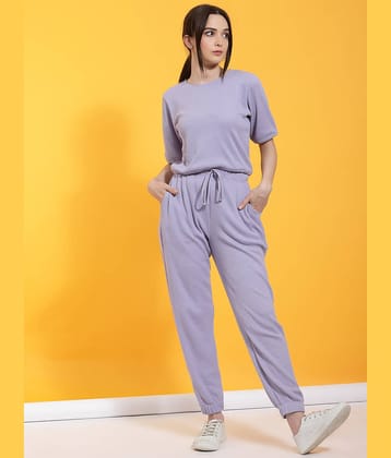 Rigo Women Solid Top With Joggers Co-Ord Set ( Maroon )