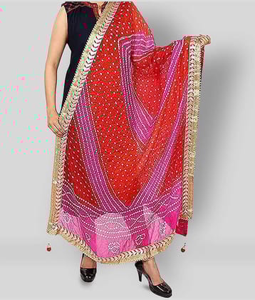 Apratim Red Art Silk Bandhej Dupatta