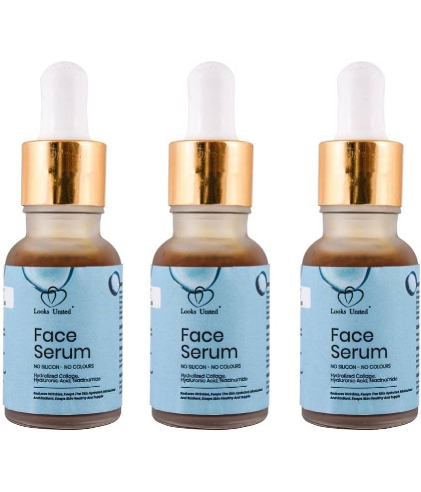 Looks United Hyaluronic Acid Face Serum Pack Of 3 (15 ml Each)