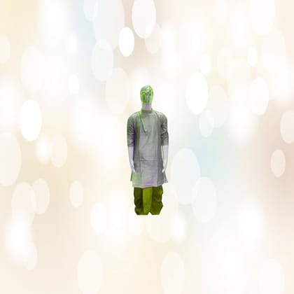 Men's Traditional Dhoti Kurta Set (Grey and Olive Green) | Ethnic Elegance | Festive Wear