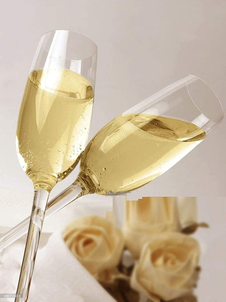 Red Wine Glass Elegant Bar Glassware for Champagne Flute Brandy Glass, Margarita, Whiskey, Cocktails and Mixed Drinks Glasses, Unique Long Champ Glasses (190 ML)