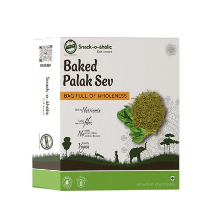 Snack O aholic Baked Palak Sev - 100g