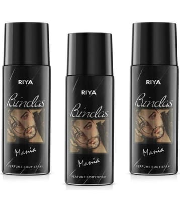 Riya Bindas Deodorant Spray & Perfume For Men 450 ( Pack of 3 )
