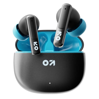 GOBOULT W60 True Wireless in Ear Earbuds 60H Playtime, Zen Quad Mic ENC, 50ms Low Latency, Made in India, Type-C Fast Charging, 13mm Driver, IPX5, TWS Ear Buds Wireless (Black)