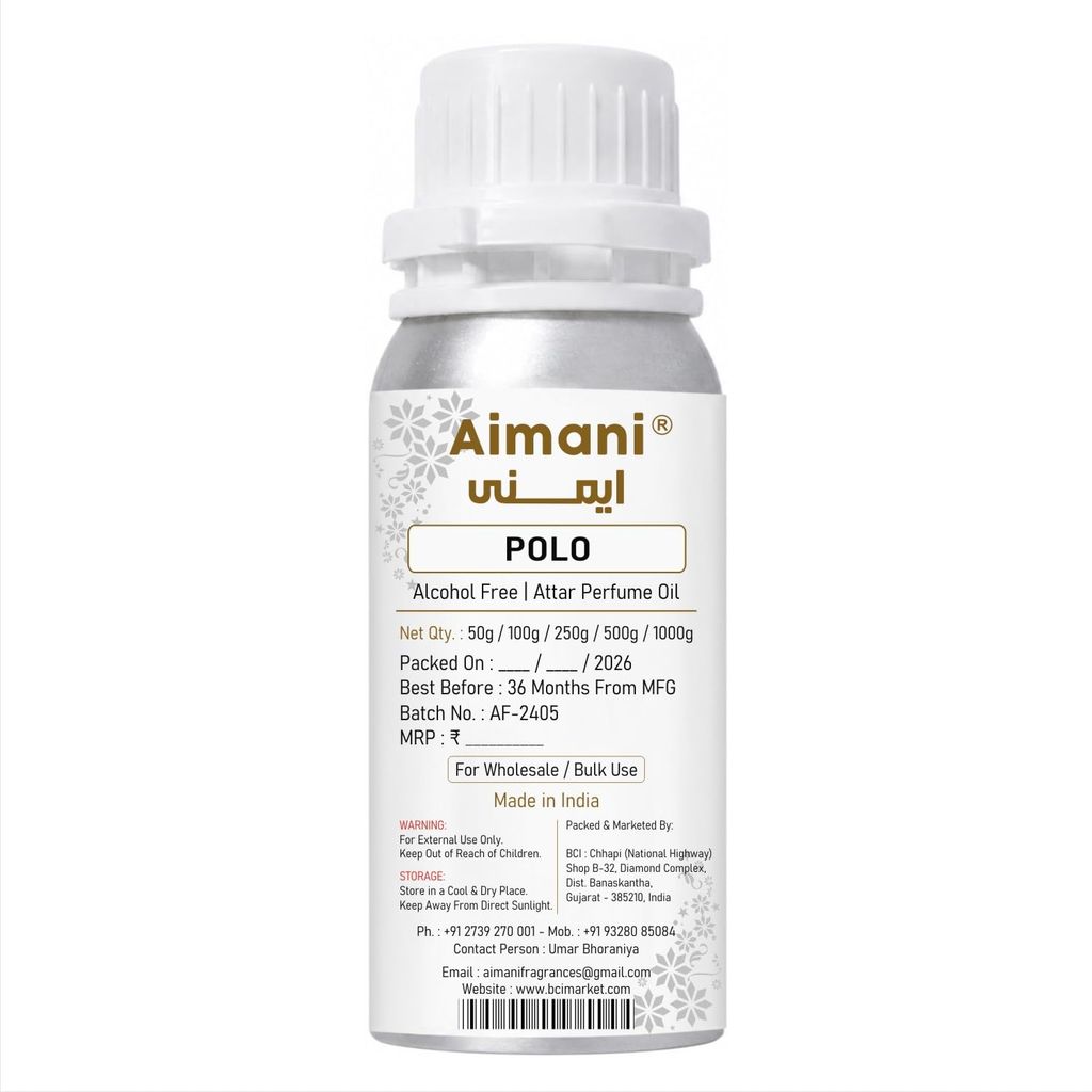 Aimani Polo Perfume Attar Oil 25ml | Long Lasting Alcohol-Free Fragrance | Premium Unisex Attar for Men & Women