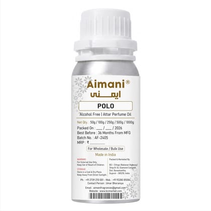Aimani Polo Perfume Attar Oil 25ml | Long Lasting Alcohol-Free Fragrance | Premium Unisex Attar for Men & Women