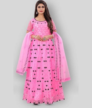 Apnisha - White A-line Net Women's Stitched Ethnic Gown ( Pack of 1 )