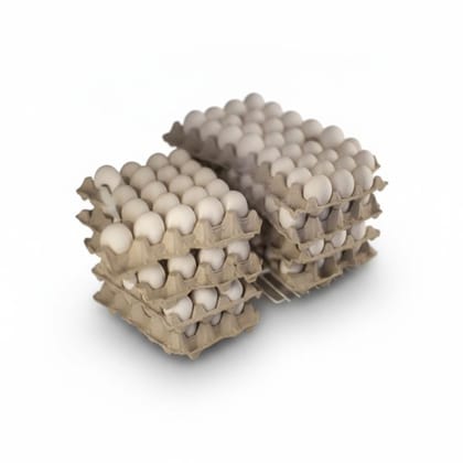 Fresh White Eggs - 2 kg - 40 Eggs in cardboard trays