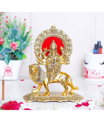 KridayKraft Aluminium Goddess Durga Idol ( 8 cm )