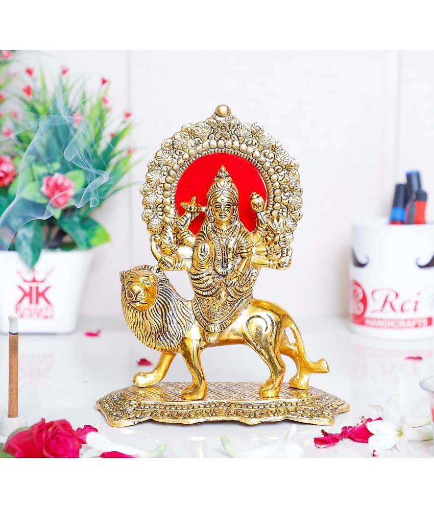 KridayKraft Aluminium Goddess Durga Idol ( 8 cm )
