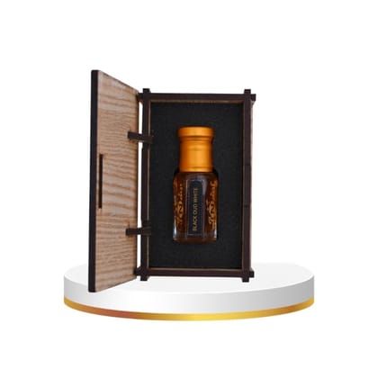 alnaqi fragrances Black Oud White 6ml - Best Oud-Perfume-Oil, Long Lasting -Parfum, Alcohol Free-Based-Perfume, Original Woody-Itra