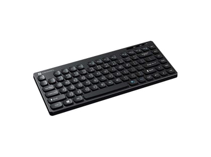 Portronics Bubble Wireless Keyboard, Connect 3 Devices, Bluetooth, 2.4 GHz Receiver - Black