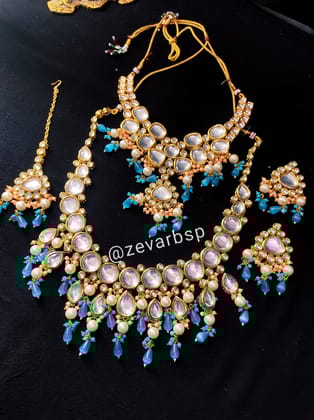 ZEVAR | Premium Quality New Collection Kundan Bridal Jewellery Earring With Maangtika
