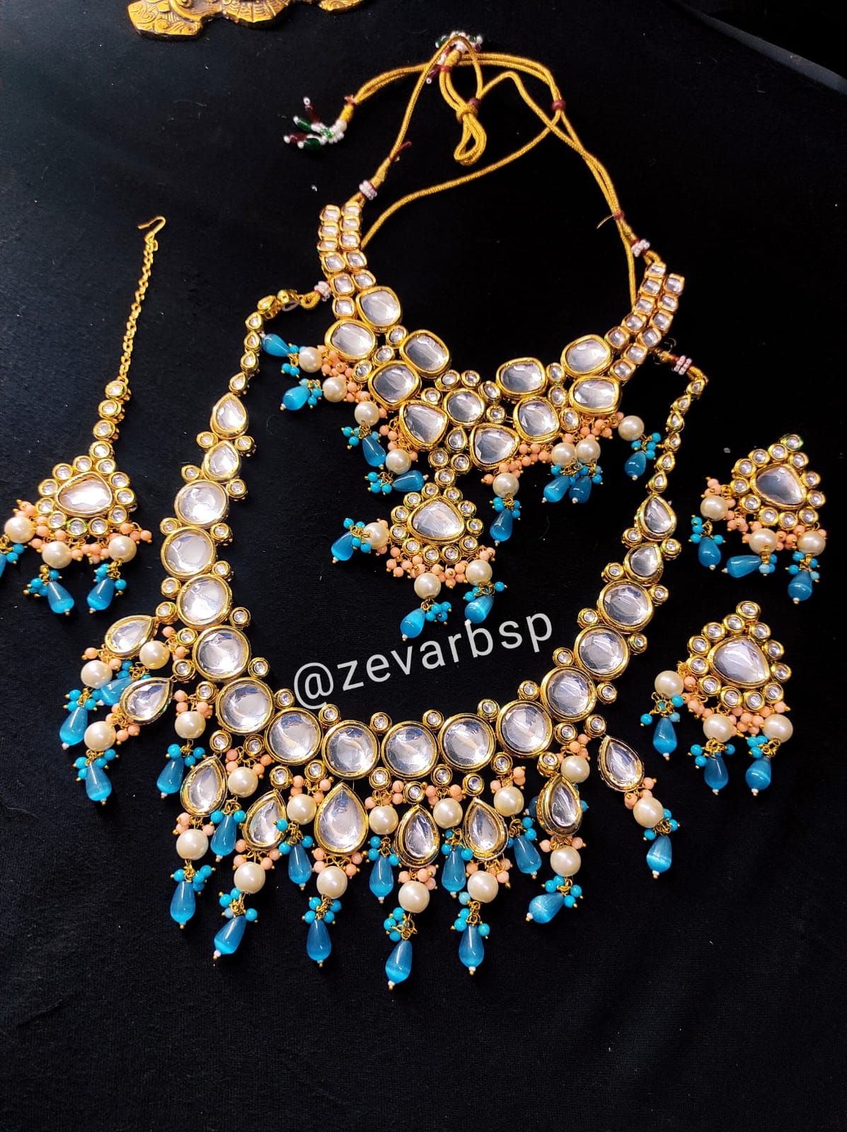 ZEVAR | Premium Quality New Collection Kundan Bridal Jewellery Earring With Maangtika
