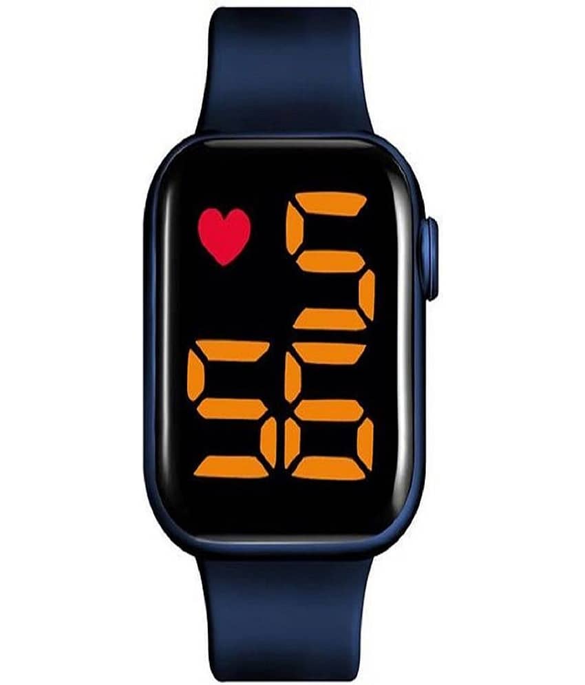 Renaissance Traders - Blue Silicon Digital Womens Watch