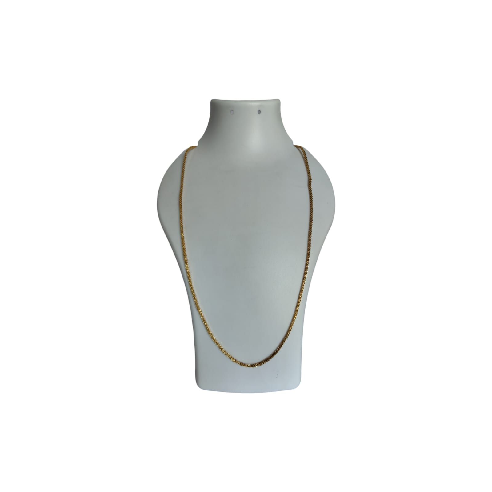 Yellow Gold Singapore Chain Necklace for Men and Women - 20 Inches