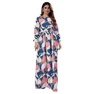 SARINKU Gown Nida Fabric Dress for Women Stylish Ethnic Gown Long One Piece for Girl & Women