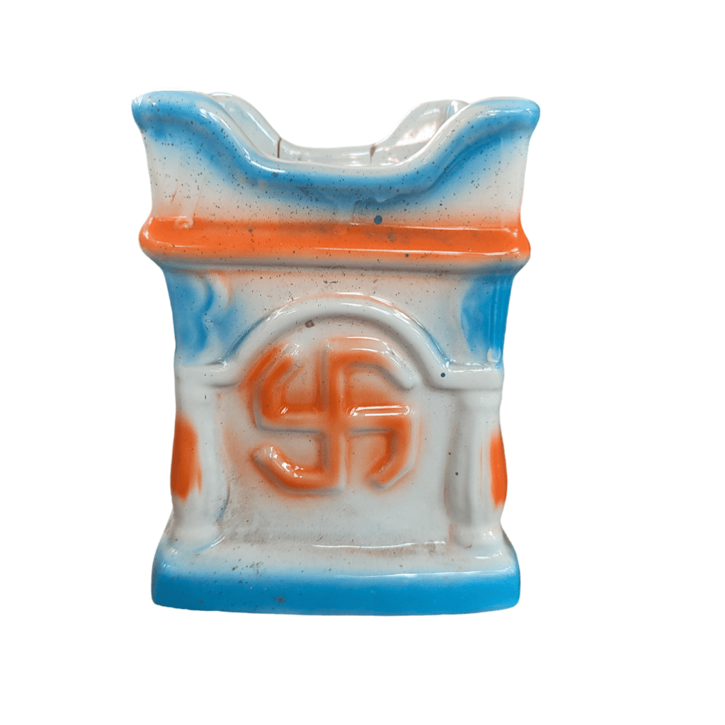 Ceramic Swastika Symbol Potpourri Holder