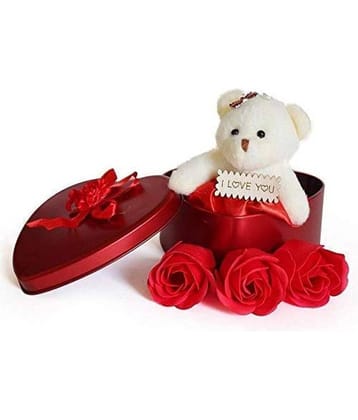 garg creation Jute Valentine Roses Red - Pack of 1