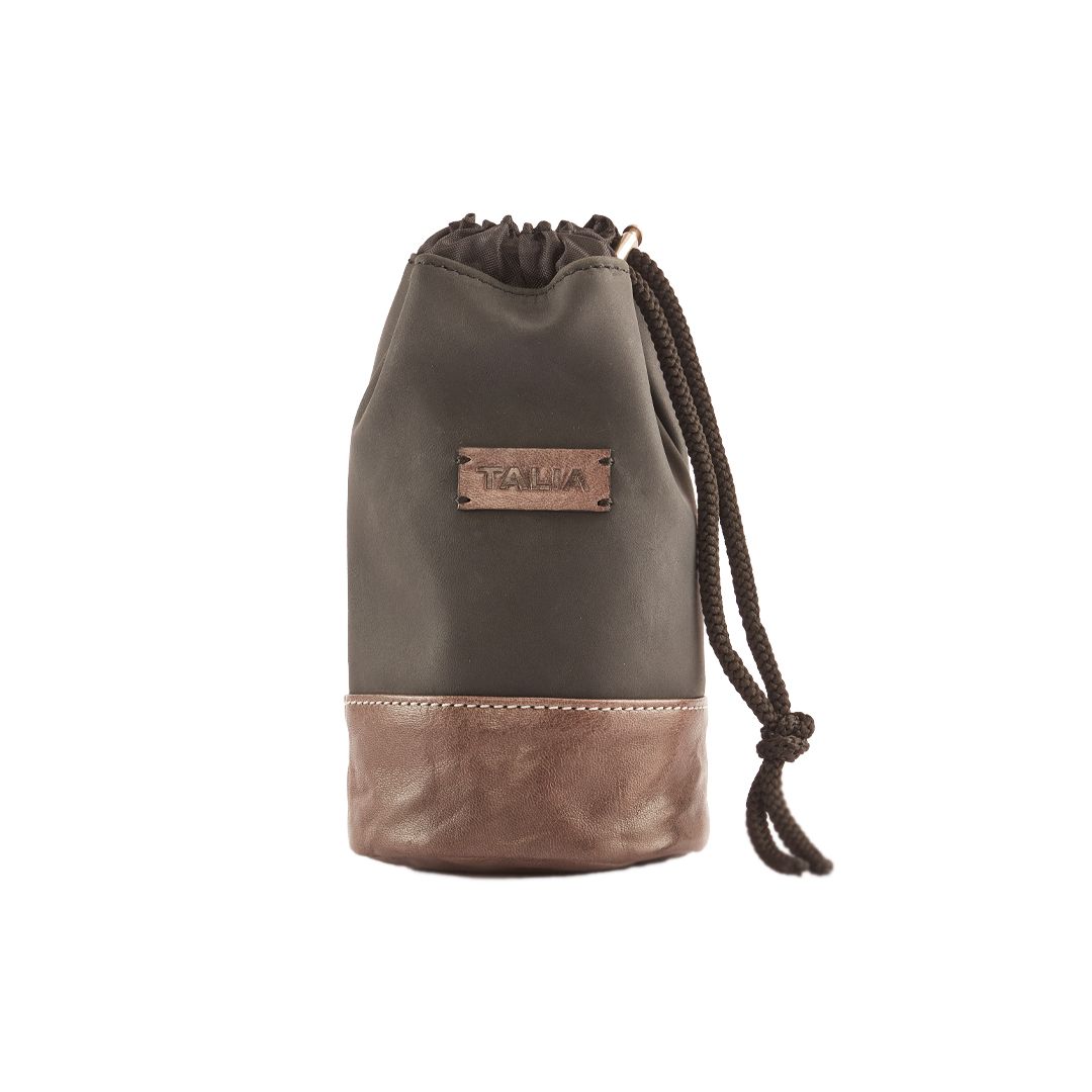 Talia - A Genuine Leather Drawstring Pouch