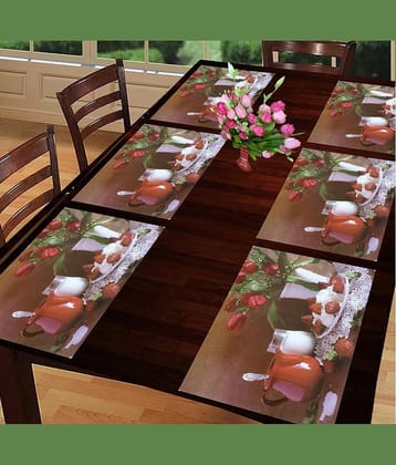 Revexo PVC Solid Rectangle Table Mats ( 40 cm x 30 cm ) Pack of 1 - Multi