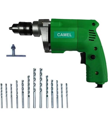Camel 10mm 350W Drill Machine With 13Pcs Hss Metal/Wood Set