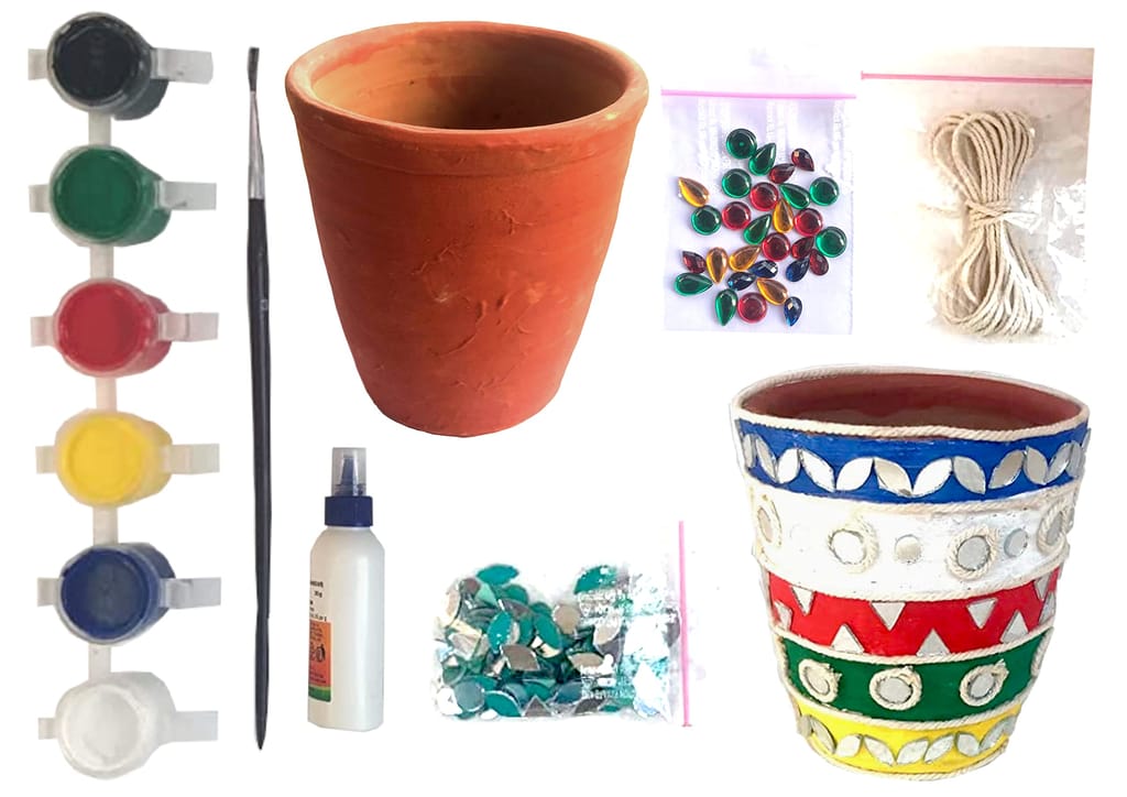 The brown box Lippan Art Kit (Beginners), Art and Craft Kit, Craft Kit, Craft Kit for Adults, Hobby Kit, Hobby Craft, DIY Kit, Gift for Girls Age 10-15 - Pooja Needs | Buy online on ZillyBuy