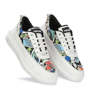 Mens Casual Synthetic Lace-ups Casual Shoes Size 7 (White)