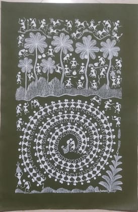 Captivating Canvas Mandal Painting Captivating Canvas Mandal Painting