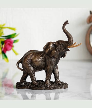 eCraftIndia Brown Polyresin Figurines - Pack of 1
