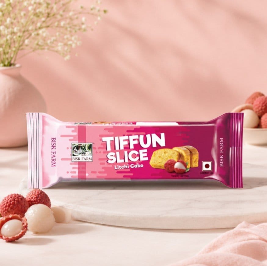 Tiffun Slice Litchi Cake, 28g - Tiffun Slice Litchi Cake, 28g