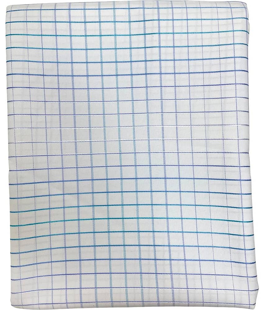 Maharaja Blue Cotton Blend Men's Unstitched Shirt Piece ( Pack of 1 )