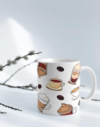 The Magical Gifts Fueled by Coffee and Sarcasm Funny Coffee Mug 325ml Gift for Coffee Lovers Coworkers Friends Colleagues Office Humor Printed Ceramic Cup for Daily Use