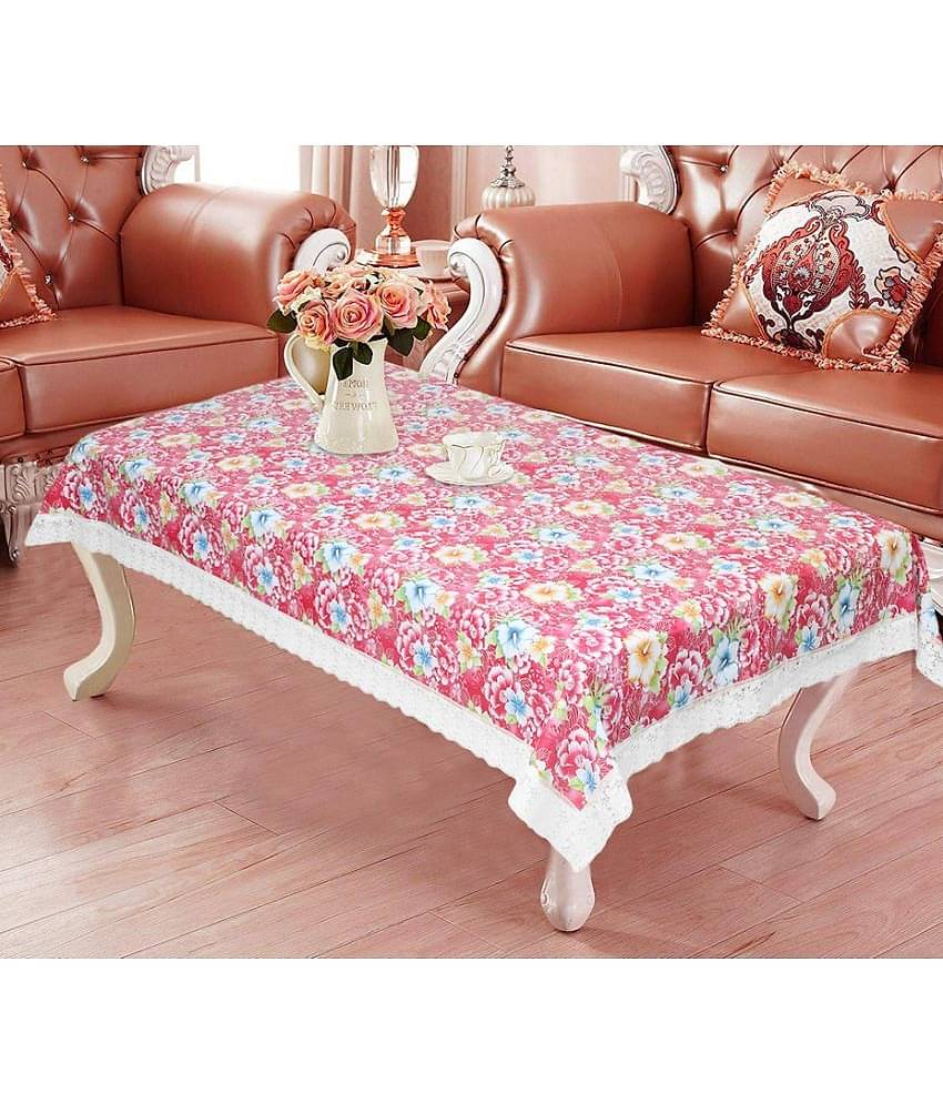 Printed PVC 4 Seater Rectangle Table Cover ( 150 x 92 ) cm Pack of 1 Beige