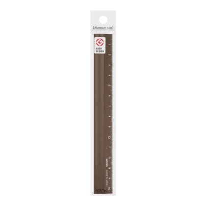 Midori Aluminum Ruler 15 cm - Brown