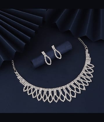 Bhagya Lakshmi Silver Alloy Necklace ( Pack of 1 )